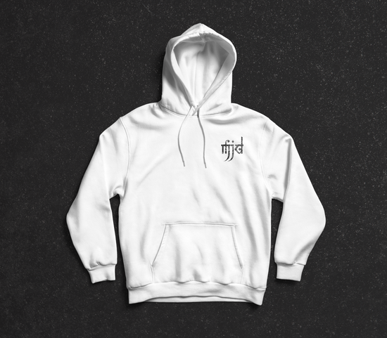 MJD WHITE BACK LOGO HOODIE