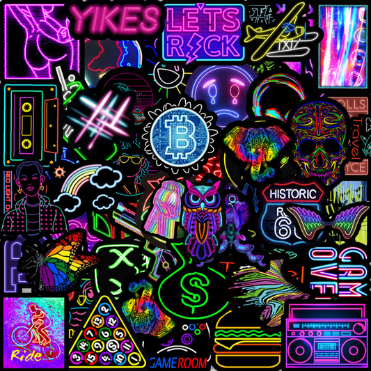 CYBERPUNK NEON STICKER PACK