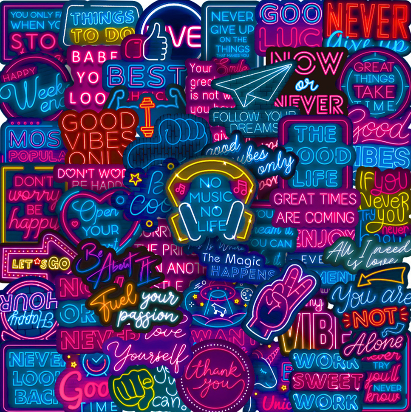 NEON SIGNS STICKER PACK