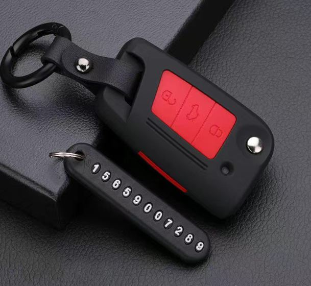 BLACK/RED CAR KEY COVER