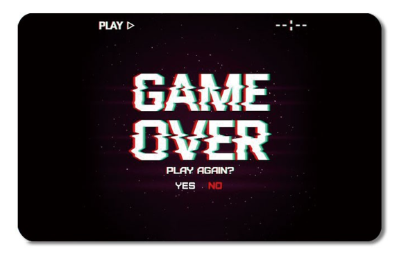 GAME OVER CARD COVER