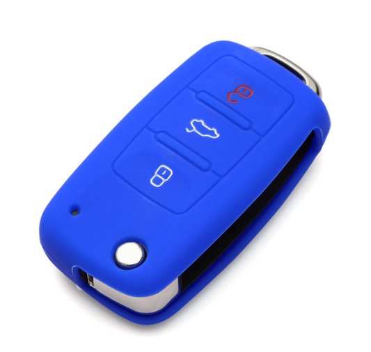 BLUE SILICONE CAR KEY COVER