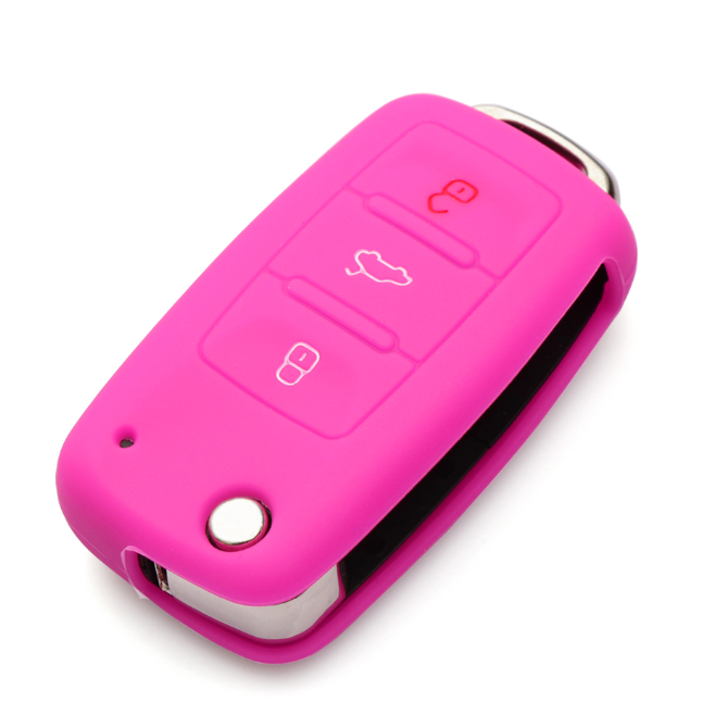 PINK SILICONE CAR KEY COVER