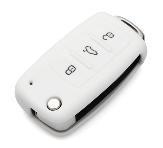 WHITE SILICONE CAR KEY COVER